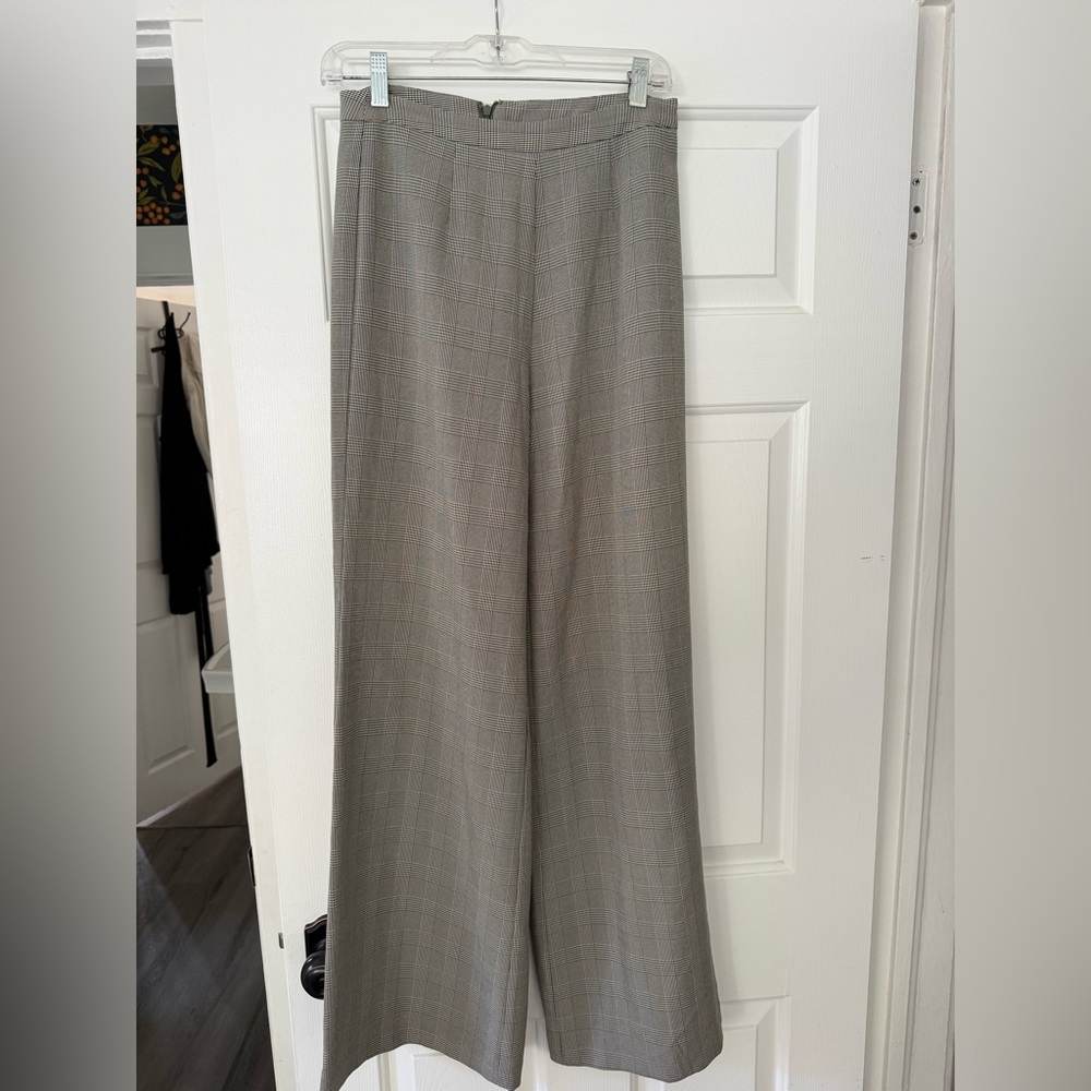 Nordstrom Wayf Women's Plaid Wide-Leg Trousers